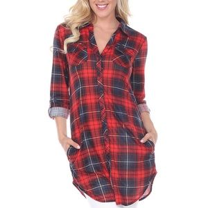 EUC Plaid Tunic Top